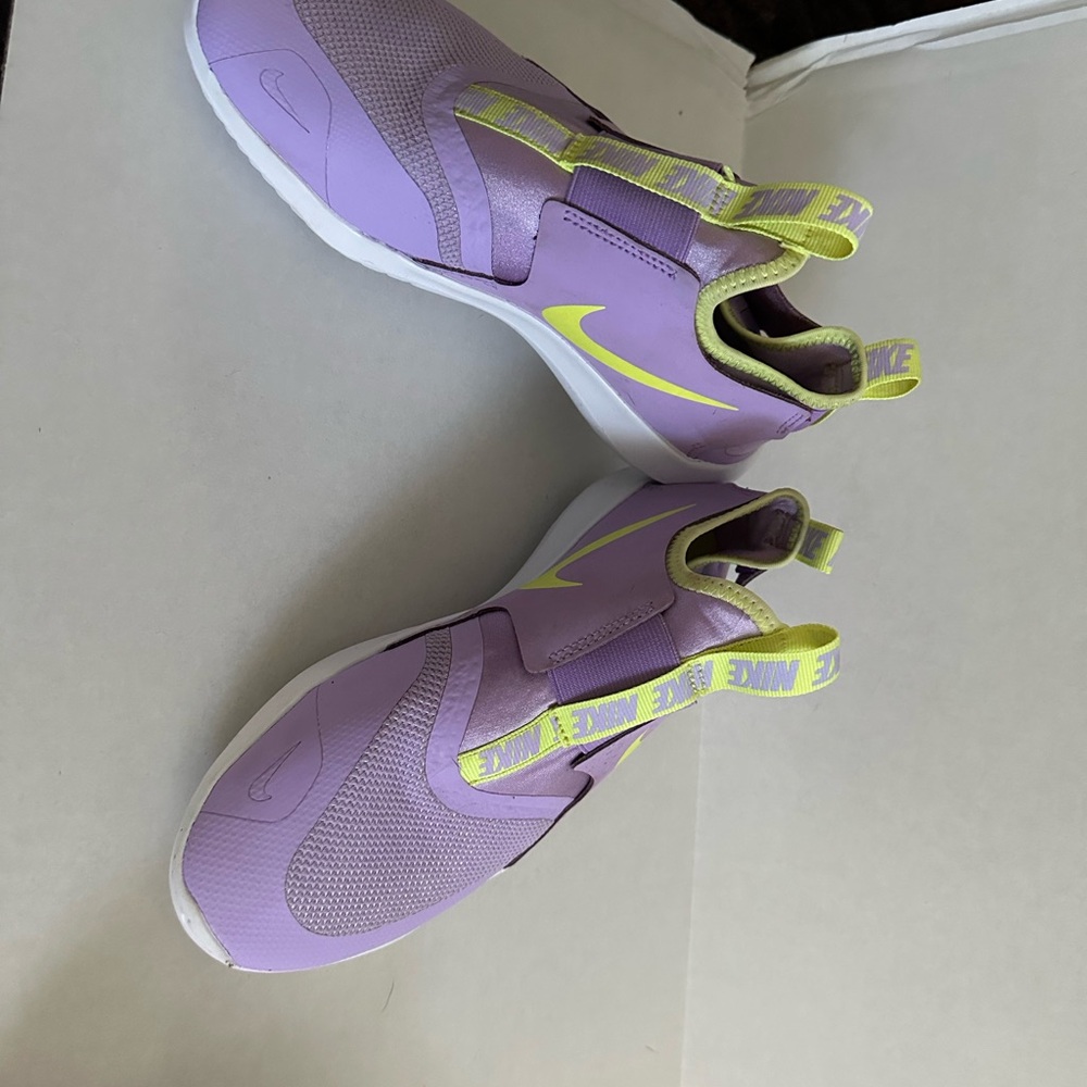 Nike Kids Lavender and Lime Sneakers